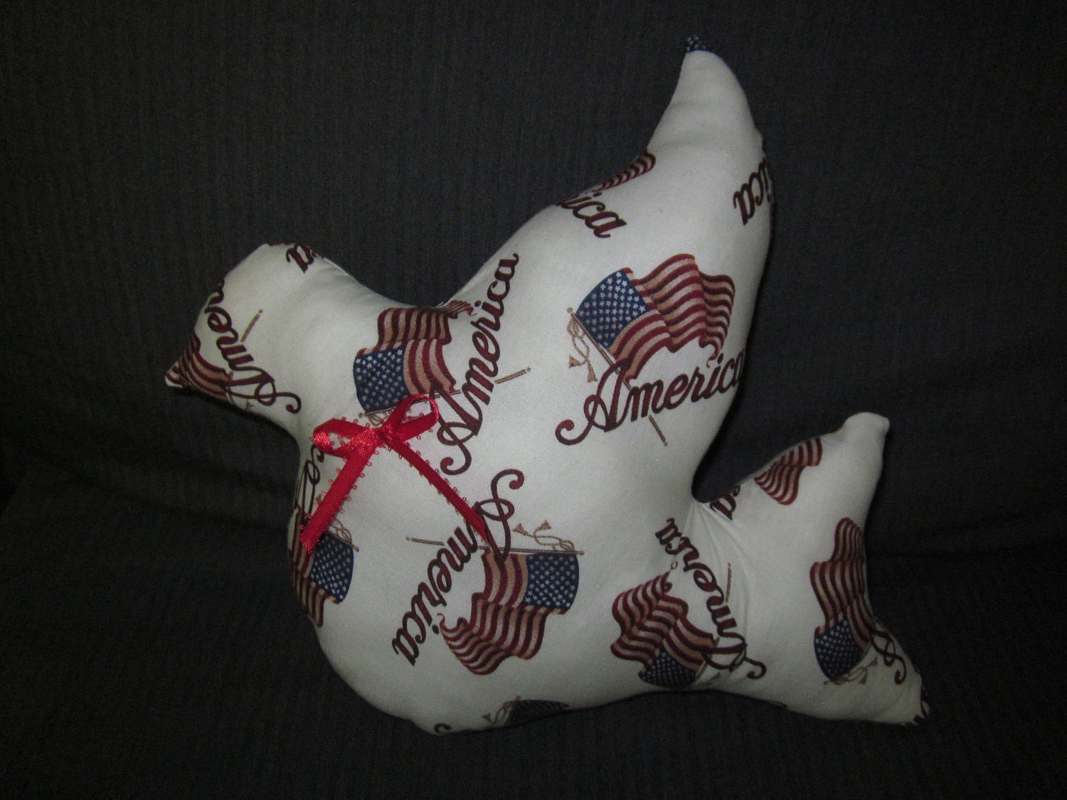 American Flags Dove Shape Bird Pillow Home Decor Accent Pillow