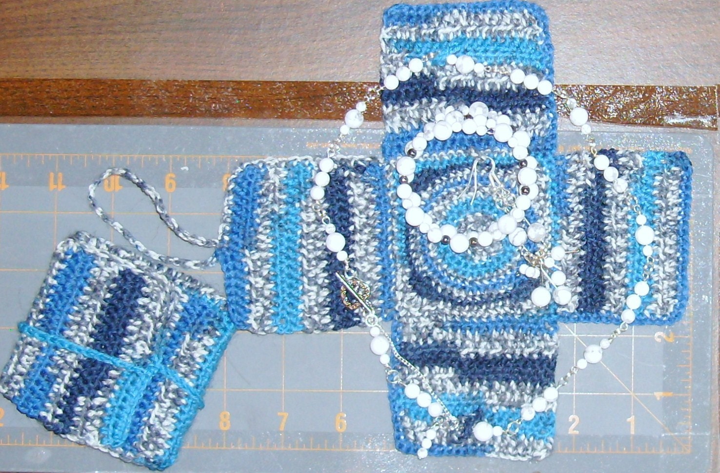 Mini Jewelry Roll Wrap Pouch Crochet Original Design