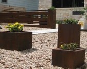 12" Cube Steel Planter