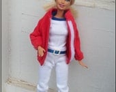 Barbie Clothes Outfit Track Jacket Raglan Tshirt Baseball Pants Running Shorts Socks