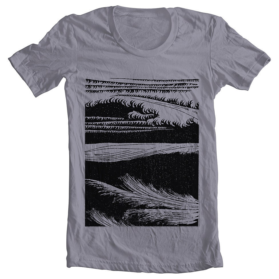 Men's T Shirt Waves American Apparel XS, S, M, L, XL 10 COLORS