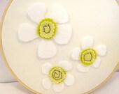 Spring Daisy Floral Wall Hanging, Hoop Art, Shabby Chic,Home Decor, Children's Room, Nursery,Folk Art