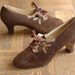 NOS 1930s enna jettick oxfords / 30s brown suede shoes / size 6.5 / size 37