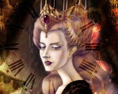 Steampunk Tale Print 8.5x11 Gears Steampunk Art Princess Fantasy