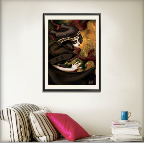 Dark Fantasy Portrait Print II 13x19 Big Eyes