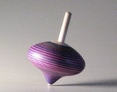 Purple & Pink striped spinning top - turnip shaped