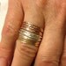 Tower of Hanoi Stackable Rings in Gold-filled, rose-gold filled, and sterling silver