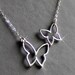 Sterling Silver Jewelry Necklace -Two Butterflies - Mother/Child