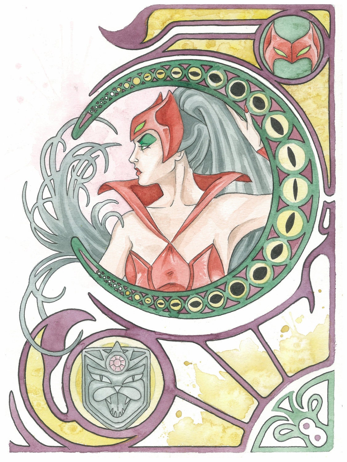 Princess of Power Watercolor Art Print : Catra