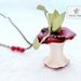 Apple Necklace. Bitten red apple necklace. Fruit necklace. Fruit jewelry