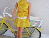 Barbie Doll Yellow dress and Blue Polka dot dress vintage spring look