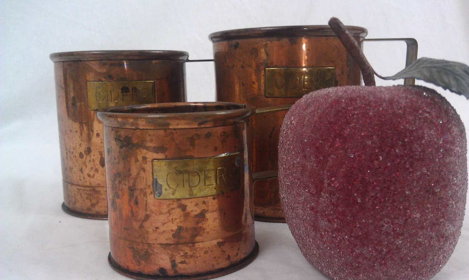Copper Apple Cider Cup Set
