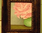 Peony, acrylic on canvas 8"x10" original painting