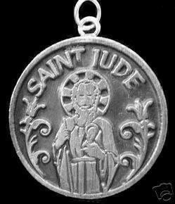 1683 silver saint jude thaddeus pendant charm jewelry Real Sterling silver 925 pendant Charm jewelry