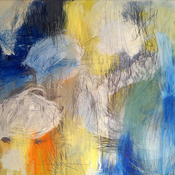 The rusty six - Fine Art Giclée Print from original acrylic abstract painting