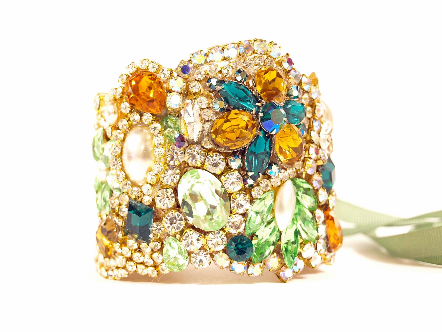 Jewel Tone Cuff Made To Oder In Your Colors