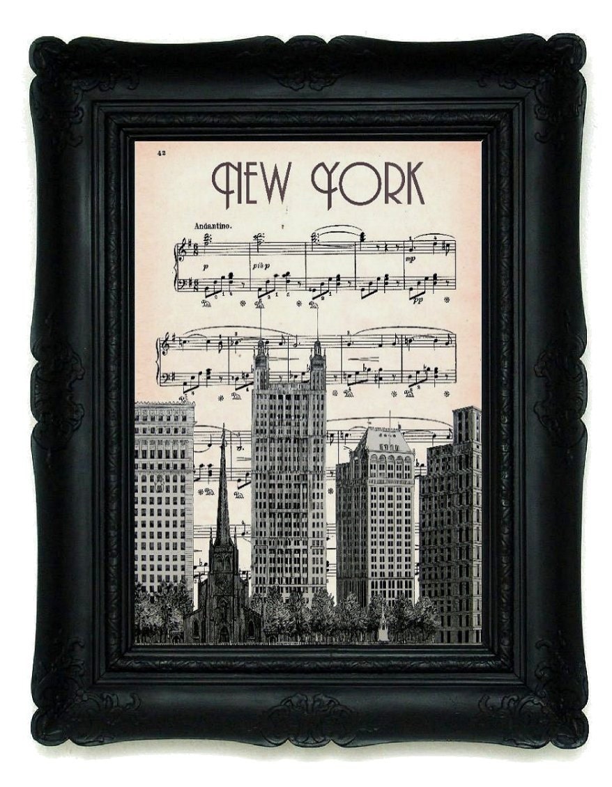 MUSIC RETRO 47   Print Poster Mixed Media Painting