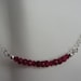 Ruby Faceted Rondelle Gemstones Swarovski Ruby Sterling Silver Necklace - July's Birthstone