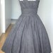 A beautiful 50s style cocktail dress made from black cotton - Made to order