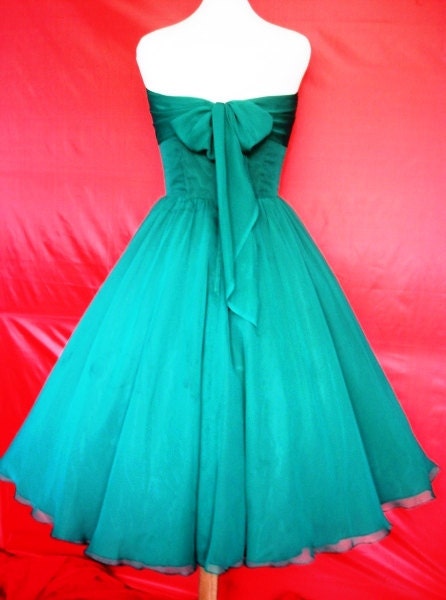 Gorgeous 50s Style Cocktail Dress, can be made custom, made to measure any size welcome
