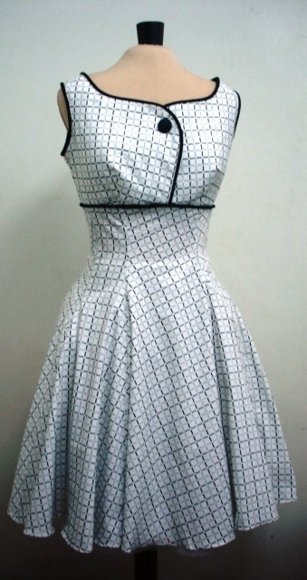A 50s rockability cocktail dress in quality cotton