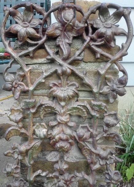 Yard Garden Art Vintage Cast Iron Ornate Mid Century or Earlier