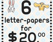 Value Pack / 6 letter-papers you pick -only 3.99dollars items-