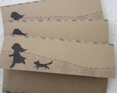 10 Air Mail envelope / Girl Silhouette