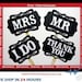 Mr and Mrs Thank You I Do Signs - 4 Piece PhotoBooth Props Set - Wedding Party Photo Booth Props