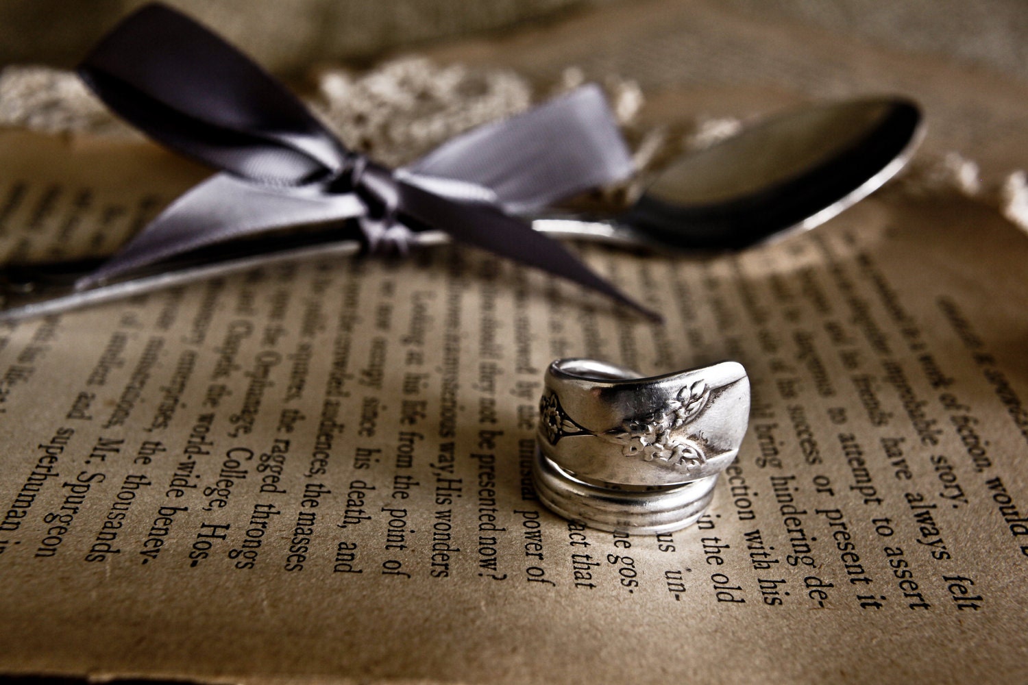 silver spoon ring by tangs and tines