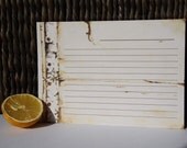 Vintage inspired recipe cards or note cards, set of 4