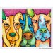 Goofy Dog Art Print, Whimsical Beasts from Original Illustration