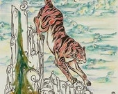 GICLÉE PRINT: Animal Mythology - The Tiger (A4 size, Archival Print)
