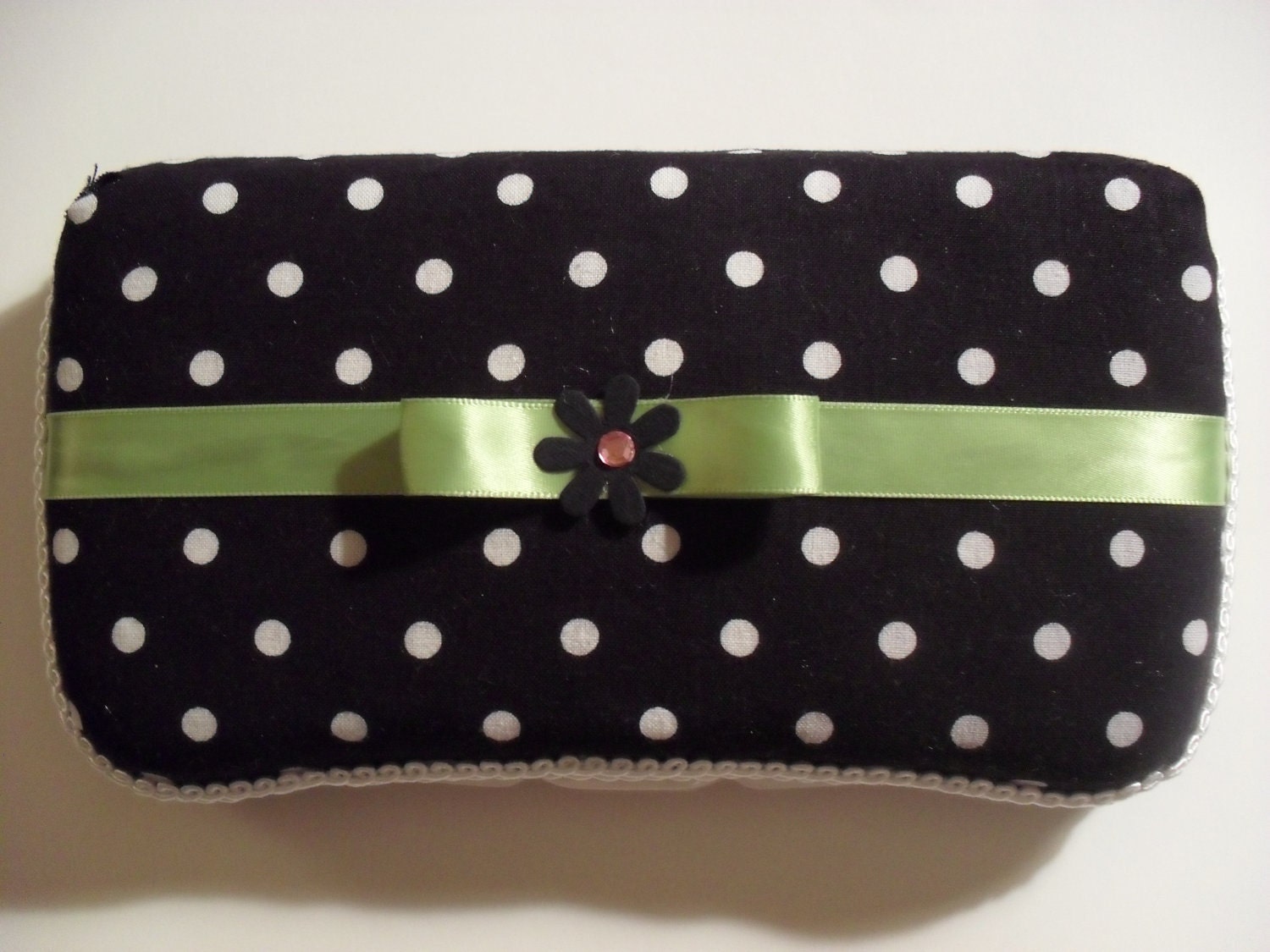 Black and White Dots Baby Wipes Case
