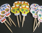 Cupcake Toppers FIESTA Day of the Dead Il_170x135