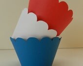 Red White and Blue Cupcake Wrappers USA