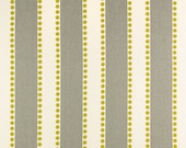 Yellow and Grey Stripe Home Decor Fabric
