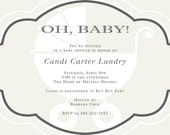 Oh, Baby Carriage Baby Shower Girl or Boy, Gender Neutral Printable PDF File