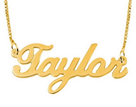 Custom Name Necklace -18K Gold Plated Name Necklace - Choose any name to personalize
