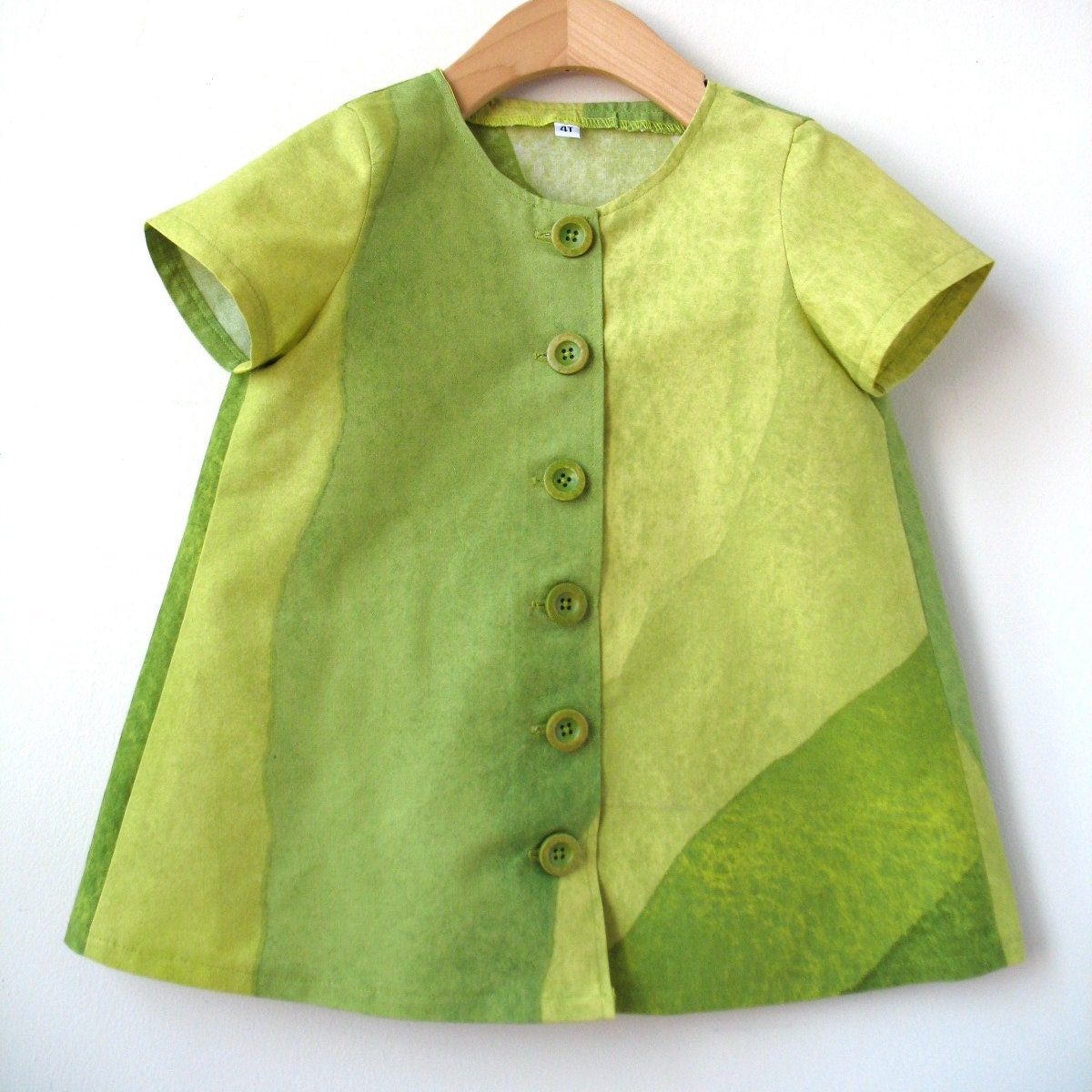 Size 4T Girls Short Sleeve Tunic Dress