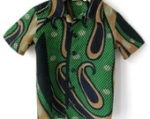 Boy's Size 7 African Wax Print Shirt -  Cotton