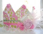 Birthday Crown - Party Hat - Photo Prop - Pink Crown - Princess Dress Up - Birthday Hat