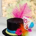 Mad Hatter Mini Top Hat in NEON colors- Alice in Wonderland - Tea Party - Costume Birthday Photo Prop