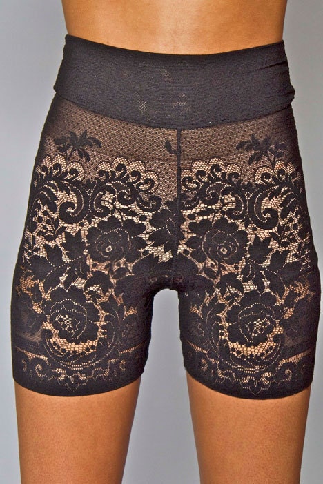 Black Lace Bike Short