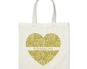 Signature Personalized Heart Tote in Pea Green