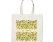 10 Bridesmaids Personalized Signature Delicate Petals Totes in Pea Green