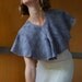 Grey poncho / bodice / capelet, size S, evening wear, formal wear, natural designer clothing, eco friendly clothing