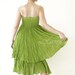 Strapless Ruffle Cotton Dress or Maxi Skirt in Green