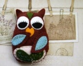 Felt Pattern PDF Woodland Owl Plushie Pin Cushion DIY