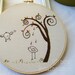 Embroidery PDF Pattern Two Birds Spiral Tree Autumn Fall Pattern